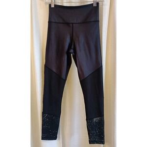 Zyia Active‎ Black/White Paint Pattern Leggings Size 4